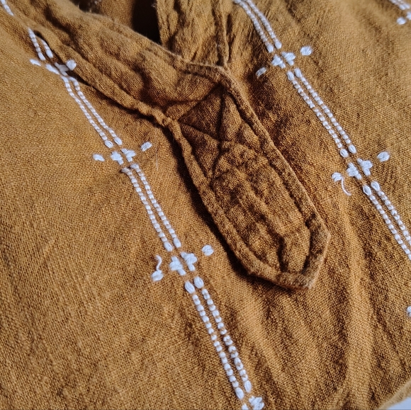 Madewell Lakeline Popover Shirttail Top Jacquard Stripe Large L - Picture 14 of 15